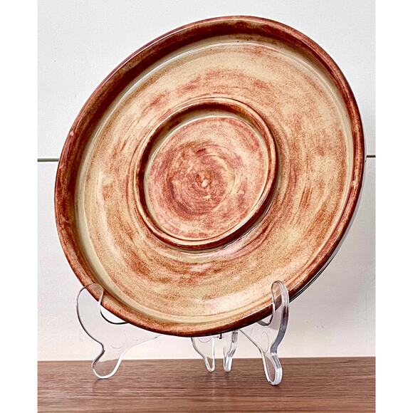 Vintage Large Round Handmade Ceramic Casserole Dish - Picture 8 of 10